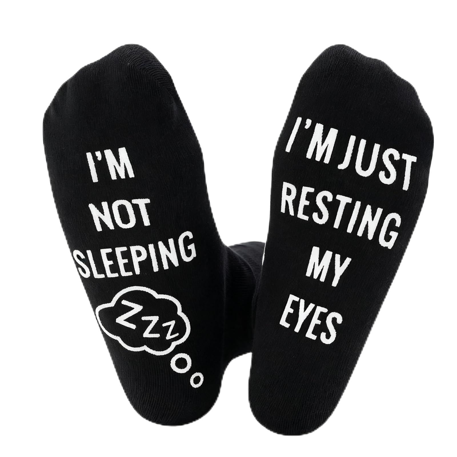 Funny Socks Gifts for Men, Black Cotton Calf Socks Birthday Gifts for Men, Christmas Novelty Gift for Dad from Daughter/Son/Wife, Unisex Non-Slip Cotton Mens Gift, for Grandad Husband Boyfriend