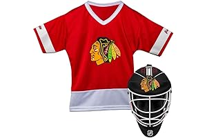 Franklin Sports Chicago Blackhawks Kid's Hockey Costume Set: Jersey and Mask