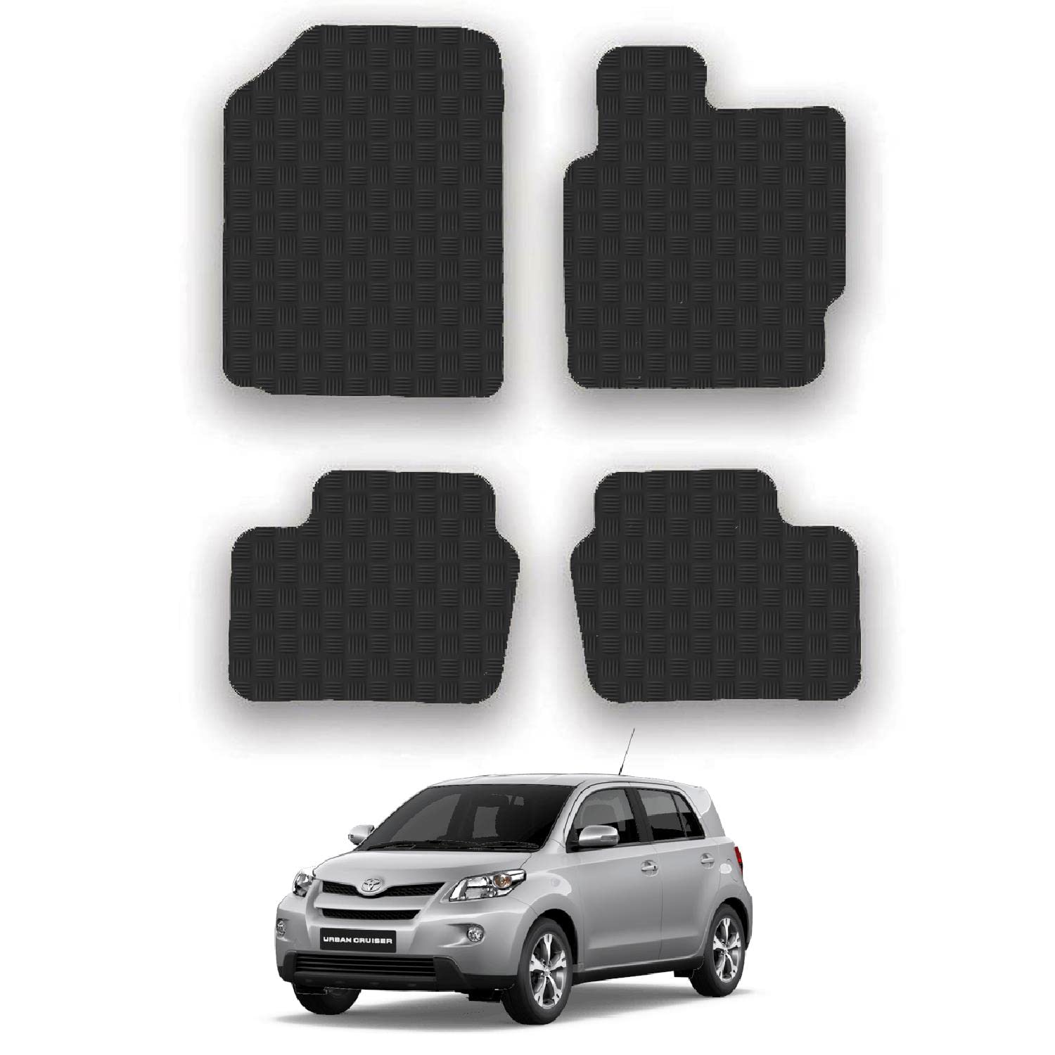 Buy Car Mats For Toyota Urban Cruiser [4WD] Tailored Fit Black Rubber