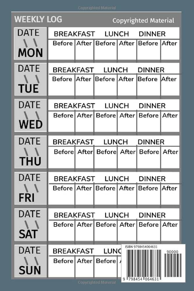 blood-glucose-log-book-large-print-keep-track-of-your-diabetes-blood-sugar-levels-weekly-2-year-testing-chart-for-type-1-and-type-2-diabetics-108-and-dinner-monitor-your for Free Printable Monthly Blood Glucose Log Sheet Blood Glucose Log Book Large Print: Keep Track Of Your Diabetes Blood Sugar Levels, Weekly 2 Year Testing Chart, For Type 1 And Type 2 Diabetics, 108 ... And Dinner, Monitor Your for Free Printable Monthly Blood Glucose Log Sheet