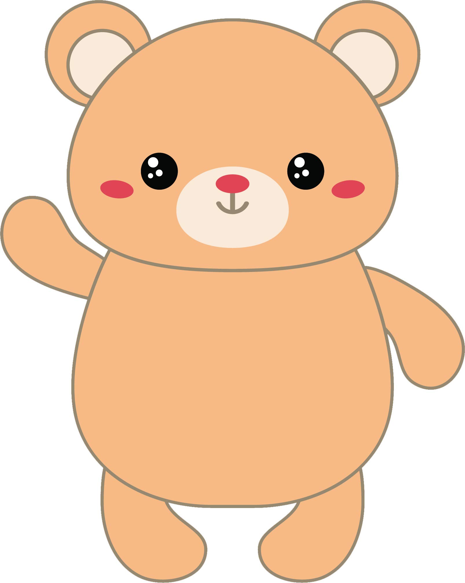 ʕ•ᴥ•ʔ Amazon.com: Cute Sweet Happy Bear Cartoon Emoji Vinyl