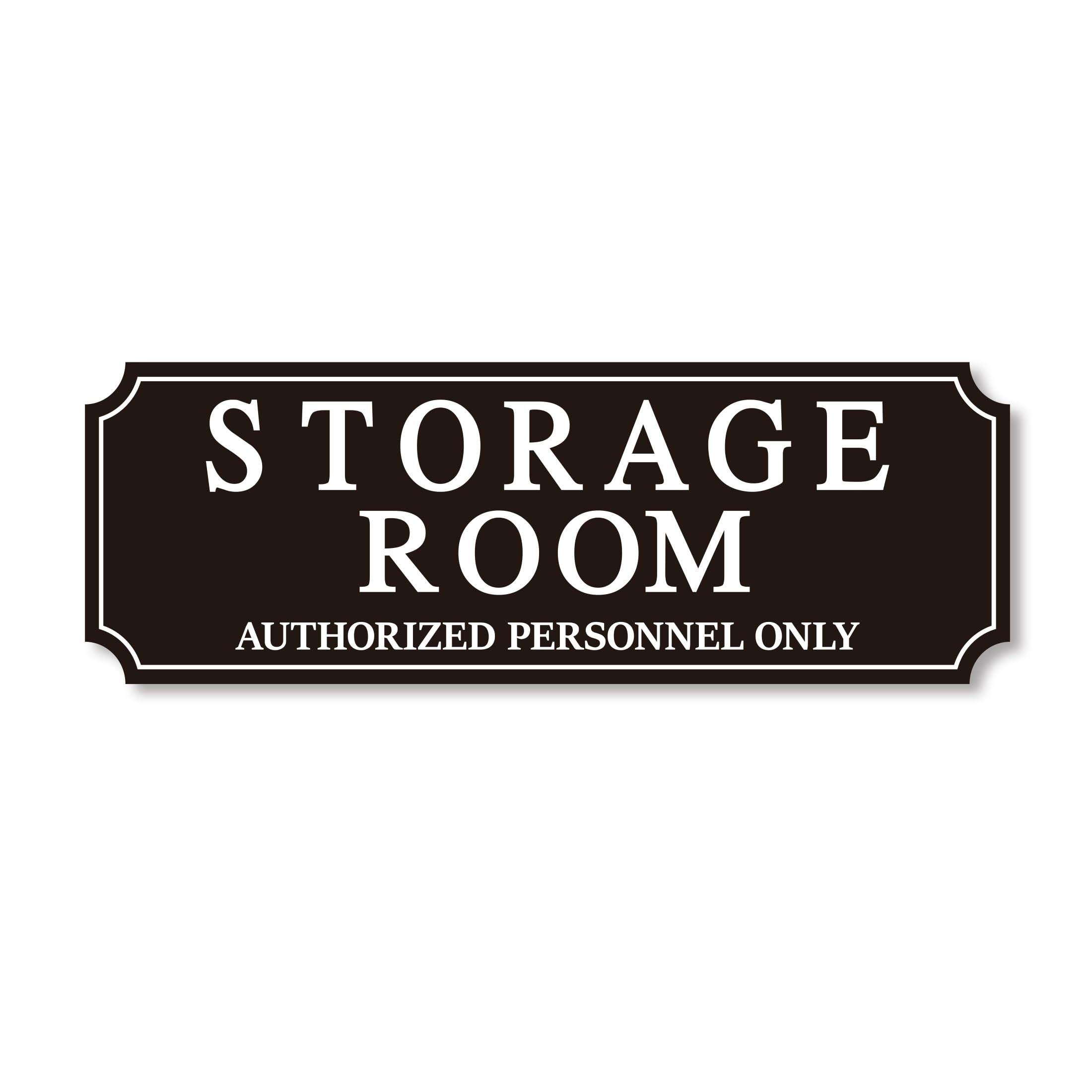 Storage Room Door Sign for Business and Home, Self-Adhesive Durable Modern Storage Room Sticker, Authorized Personnel Only Signs for Industry, Hospital, Restaurants, Private Area
