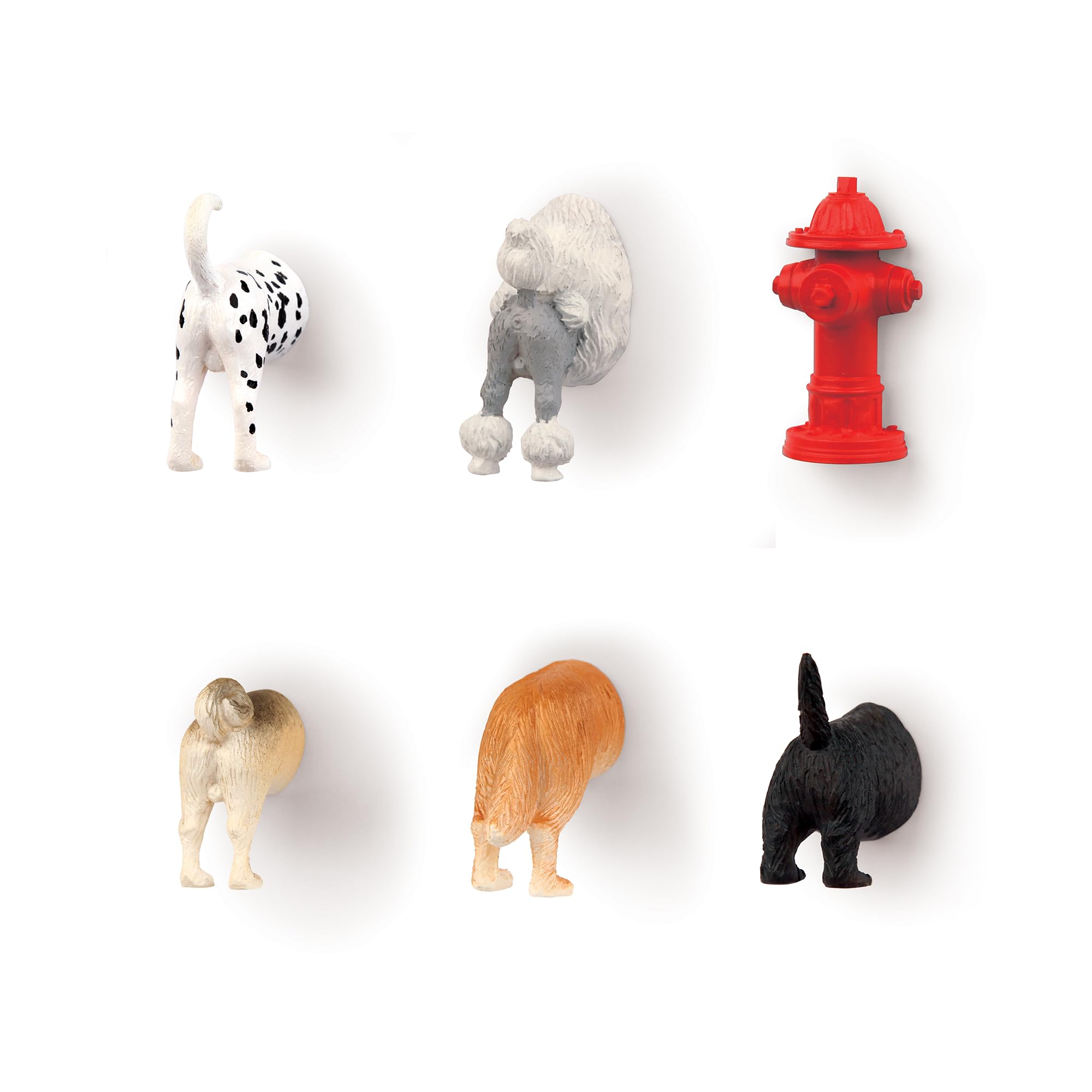 Kikkerland Zestaw 6 magnesów Dog Butt Magnets