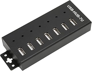 Industrial Grade USB HUB, MTT Technology Industrial Grade Chip 7 Ports USB HUB 100-240V for Computer (US Plug)