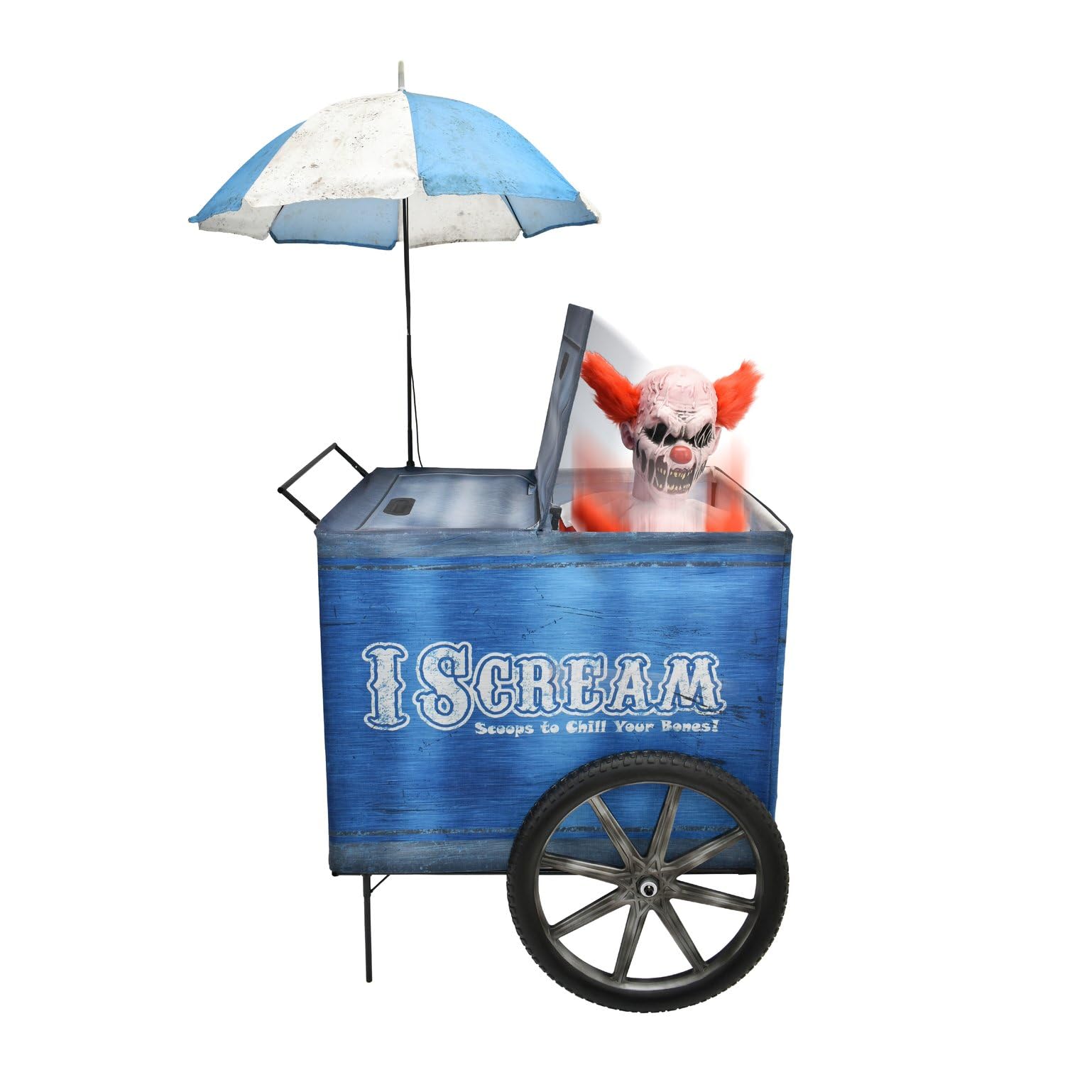 Lunging Clown with Ice Cream Cart