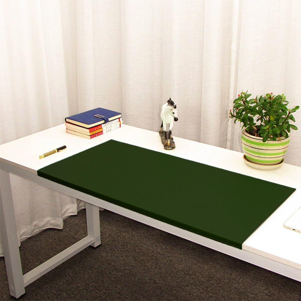 Tappetino da scrivania con bordo bloccato, grande tappetino da tavolo in pelle PU con protezione dei bordi, tappetino da scrittura impermeabile antiscivolo, tappetini per mouse, per ufficio, casa