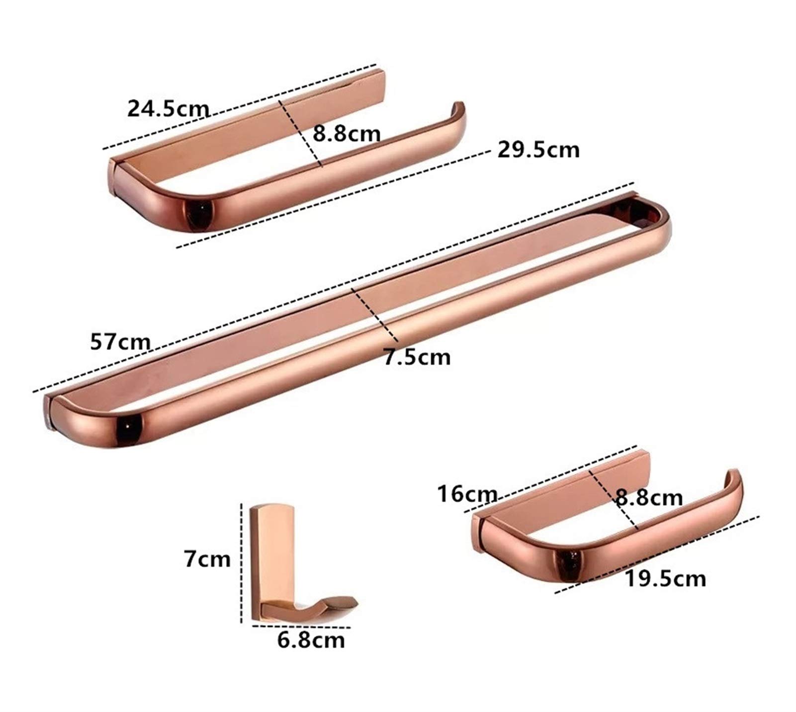 Gatco Glam 4312 - Anello Portasciugamani In Nichel Lucido Da Parete, 16,5 Cm, Per Bagno E Cucina