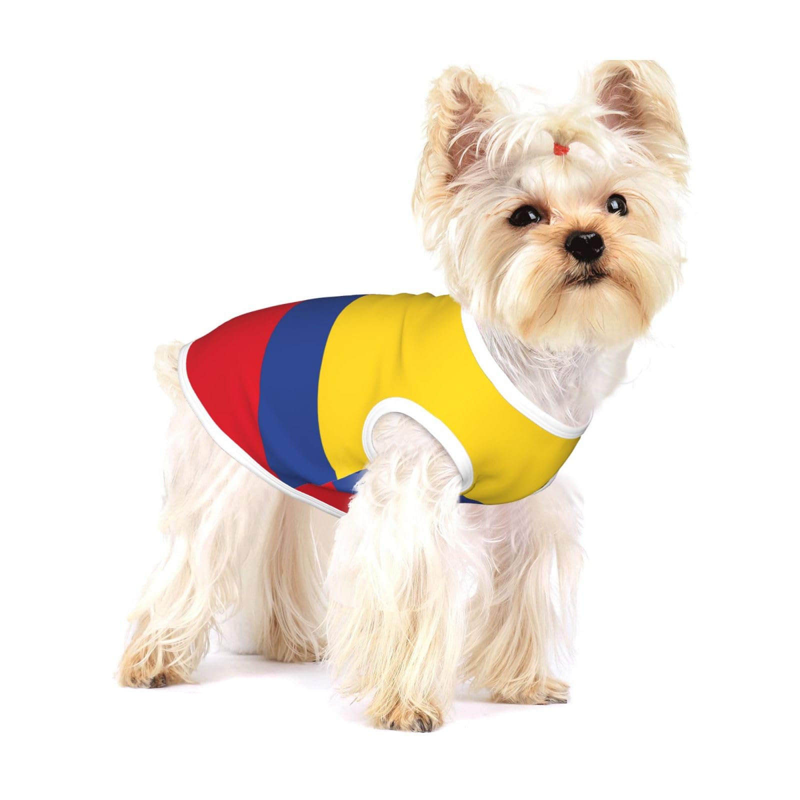Flag of Colombia Premium Dog Tshirt - Soft 100% Cotton Ropa Para Perros, Perfect for Small to Medium Dogs, Stylish and Comfortable Shirts for Dogs L