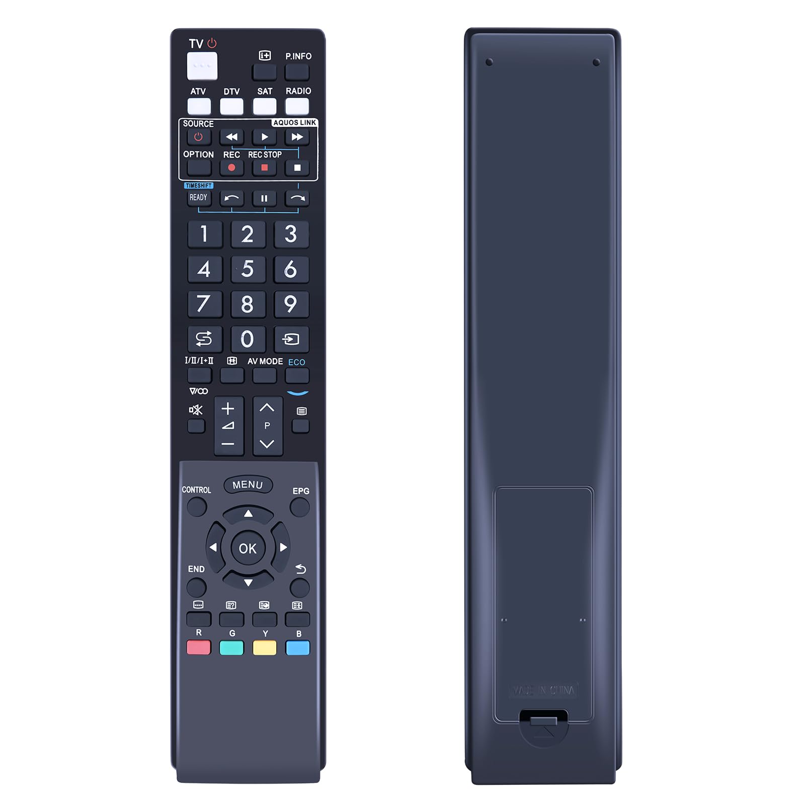 VINABTY Telecomando Universale GA841WJSA Per TV Sharp AQUOS - Sostituto Per Modelli LC-46LE812E, LC-32SH130E E Compatibili - 3