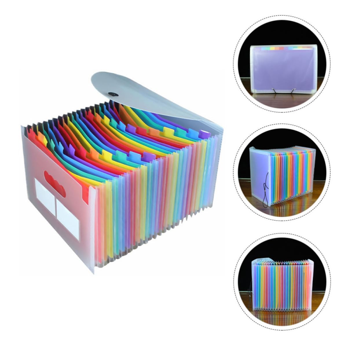 BETOOKY Carpeta de Documentos A4 Múltiples Capas y Bolsillos, Organizador Extensible de Plástico Diseño de Cierre para Archivo Diario y Estudiantil