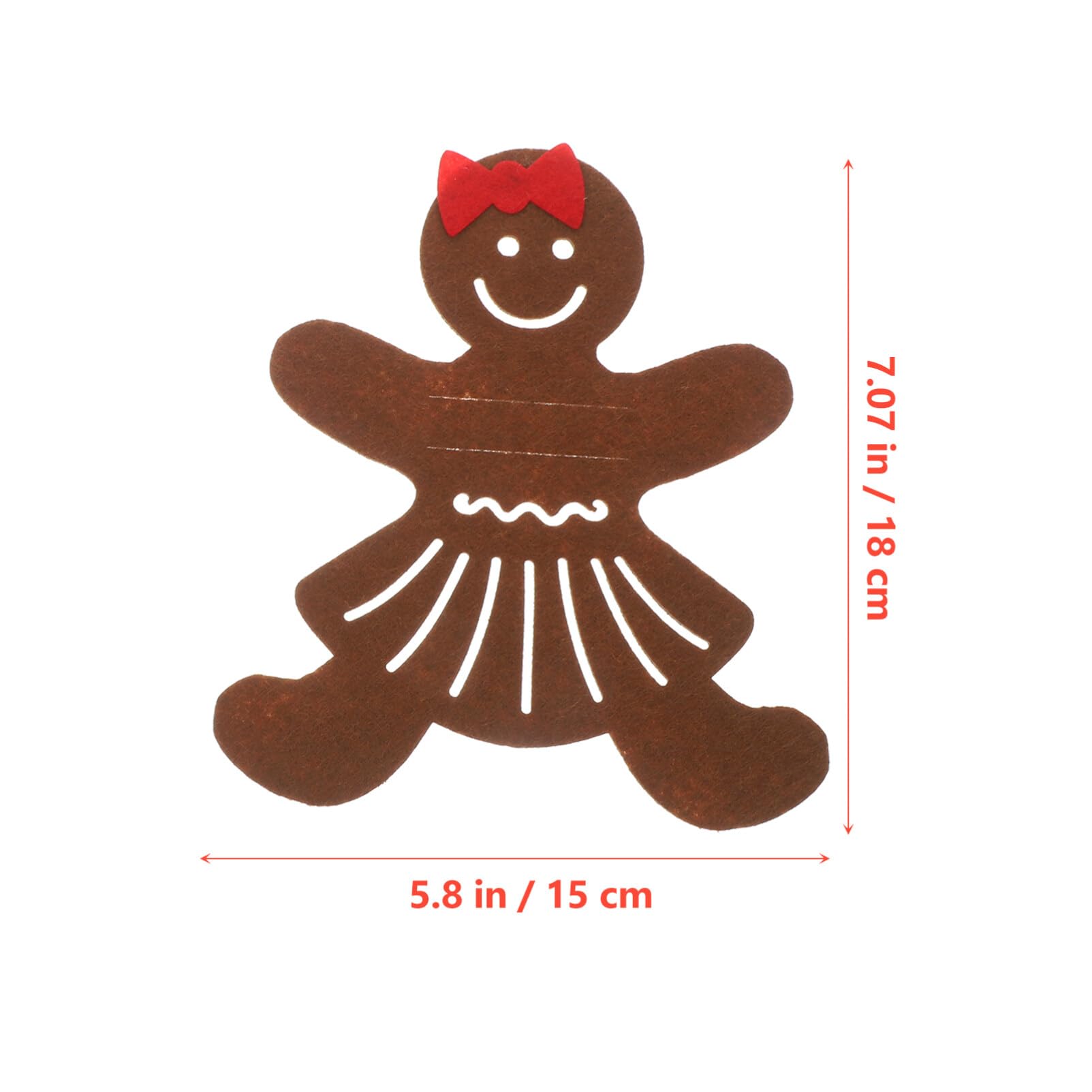 jojofuny Christmas Cutlery Holders Set, 12pcs Gingerbread Silverware Holders Pockets Forks for Christmas Dinner Table Decor - Image 2