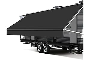 Universal 18.5oz RV Awning Fabric Replacement, Black