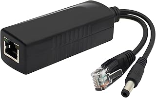 ANVISION 48V to 12V PoE Splitter Adapter IEEE 802.3af Compliant 10/100Mbps, for IP Camera AP Router Voip Phone, AV-PS12