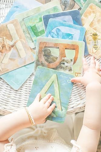 Miniatura 5 de Tarjetas de memoria ABC, 26 tarjetas gruesas del alfabeto de 4 x 5 pulgadas, juegos de aprendizaje para niños preescolares, fabricadas en Estados