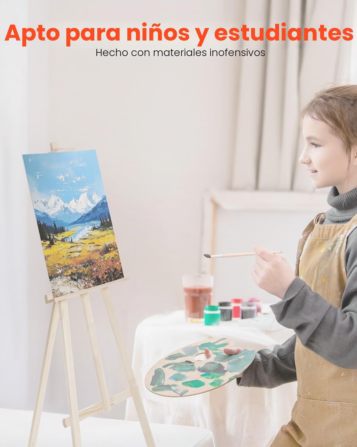 VEVOR 32 PCS Paneles de Lienzo para Pintar, 127 x 178 mm/203 x 254 mm/229 x 305 mm/280 x 355 mm para Pintura Acrílica, Al Óleo, Acuarela, Lienzo para Pintar para Niños y Profesionales, Blanco