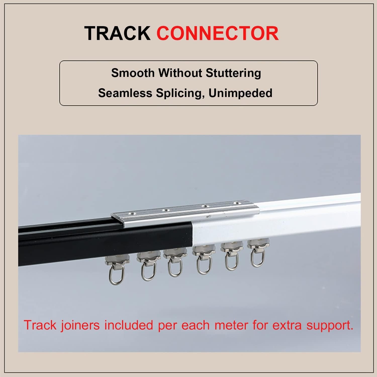 Heavy Duty Double Track Curtain Rails Kit - 100cm (3.3ft) Ceiling/Wall Mount, Durable Conjoined Design with Double Row Pulley System, Easy Installation for Smooth Curtain Movement