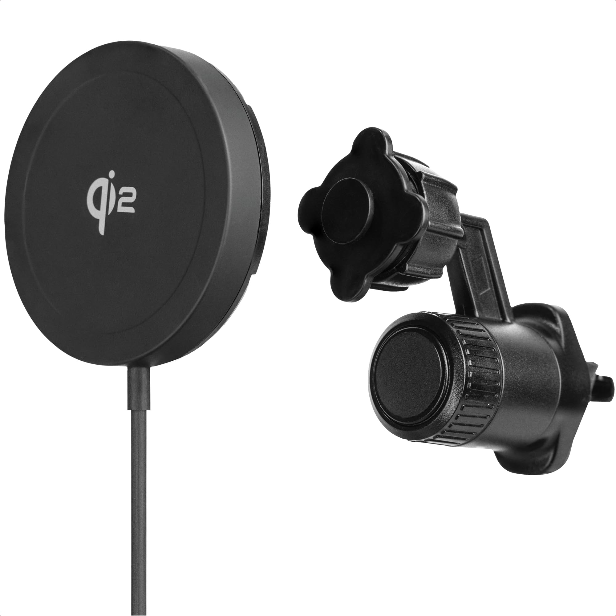 Qi2 bezprzewodowa ładowarka z uchwytem samochodowym, ładowarka 15 W do MagSafe, funkcja 3 w 1, silny magnes 1000 gf, ładowarka indukcyjna, bezprzewodowa ładowarka Powerbird, czarna