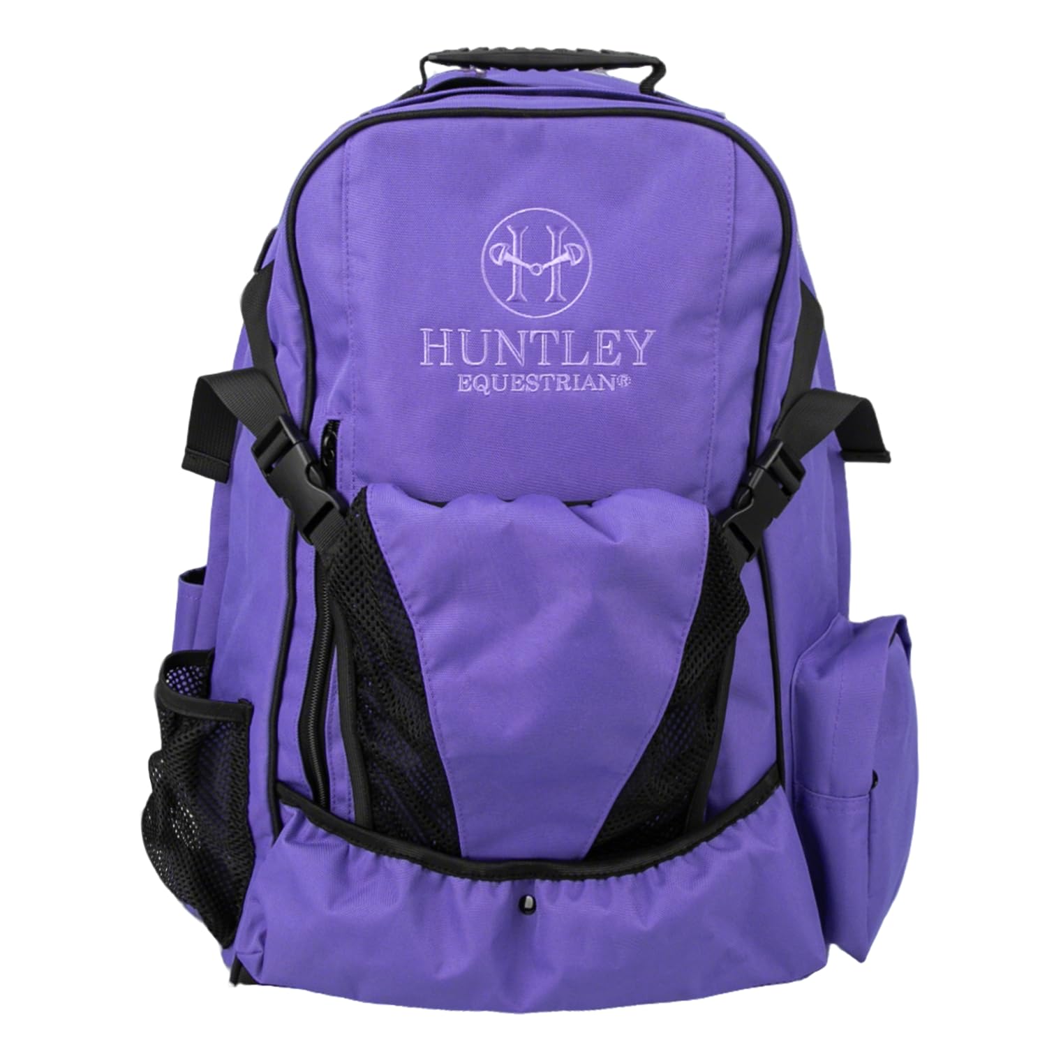 Huntley Equestrian Deluxe Heavy Duty Nylon Exterior Storage Fabric Backpack Adjustable Shoulder Straps