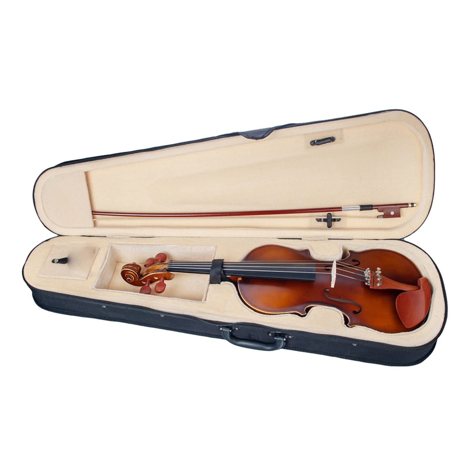 Violino Acoustic 4/4 Full Size Fiddle W/Accessorio In Prua 4 Strumenti A Corda Violino In Legno Massello Violino