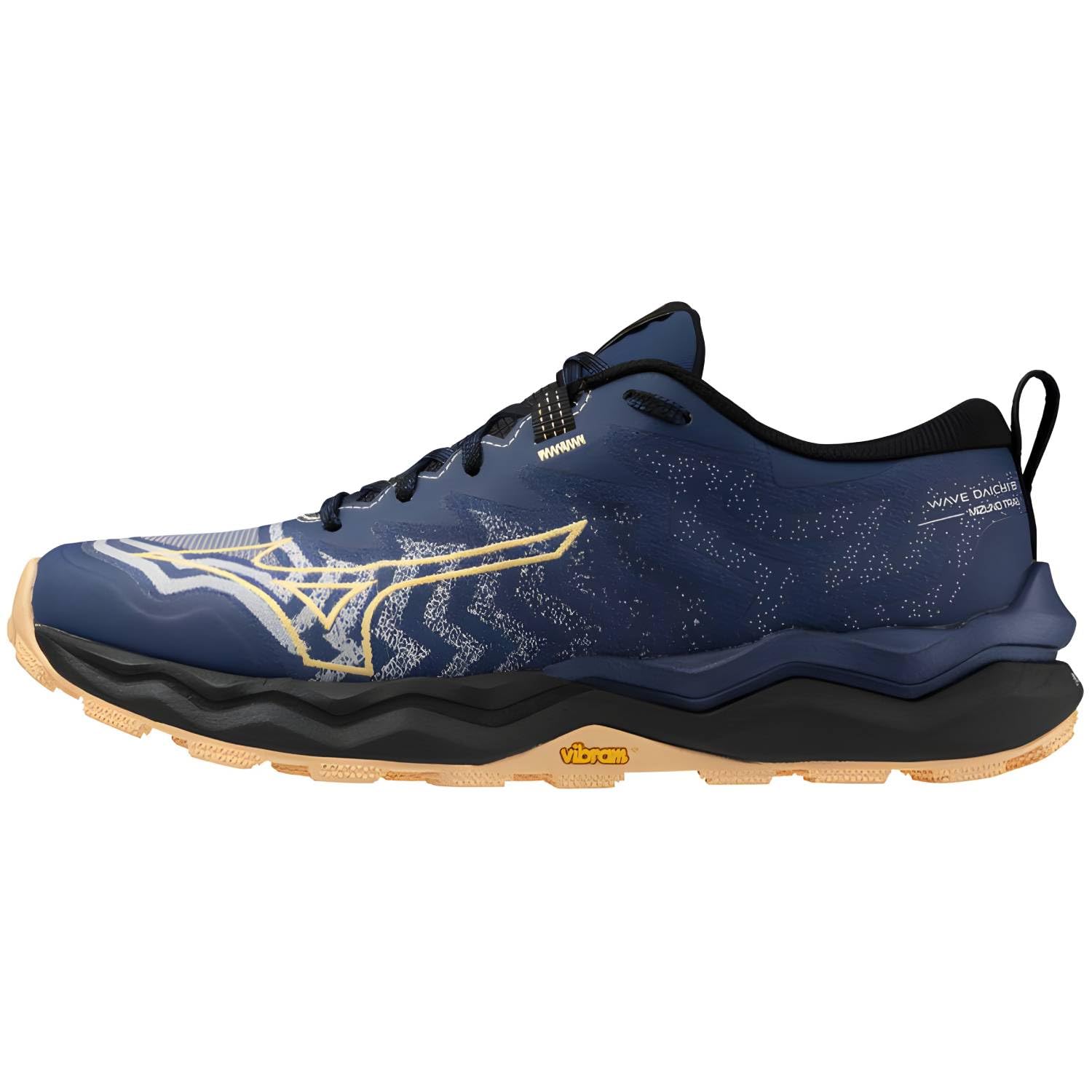 Mizuno Wave Daichi 8 Chaussures de trail pour femme Bleu/Abricot Ice/Noir