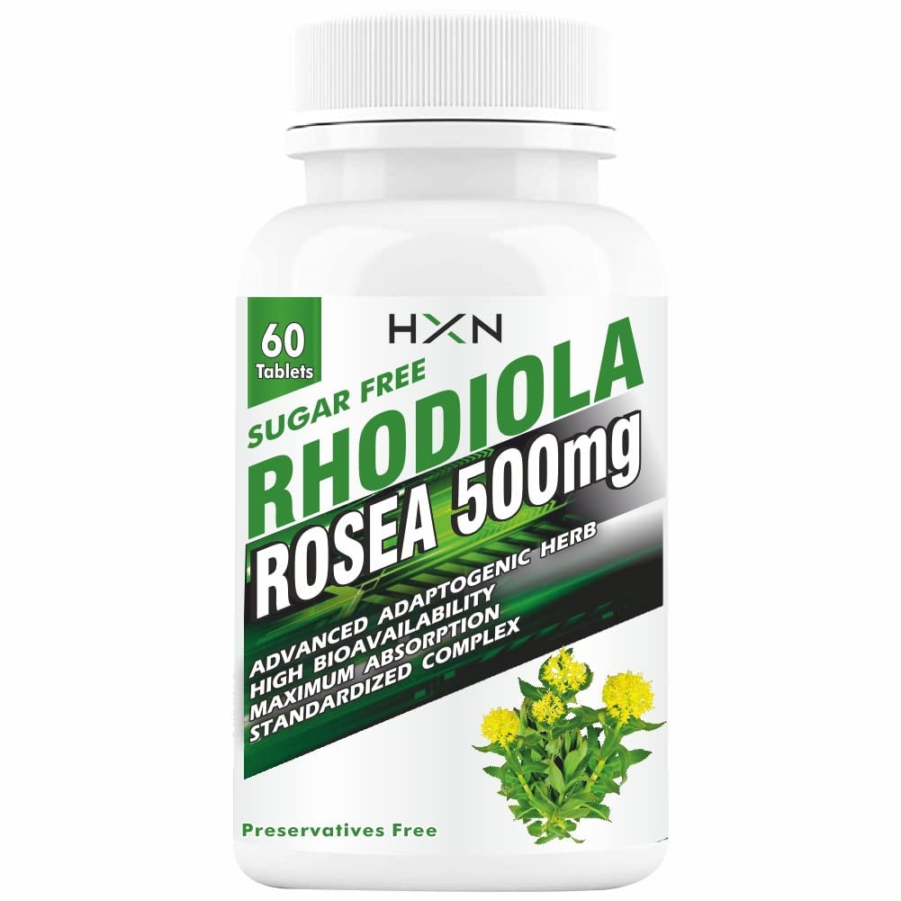 HXN Rhodiola Rosea 500mg Extract, With Piperine (95%). Standardized Adaptogenic Herb for Stress & Mood Support -60 No Sugar Tablets (Pack 1) (B0BDFK9PGB) Amazon Price History, Amazon Price Tracker