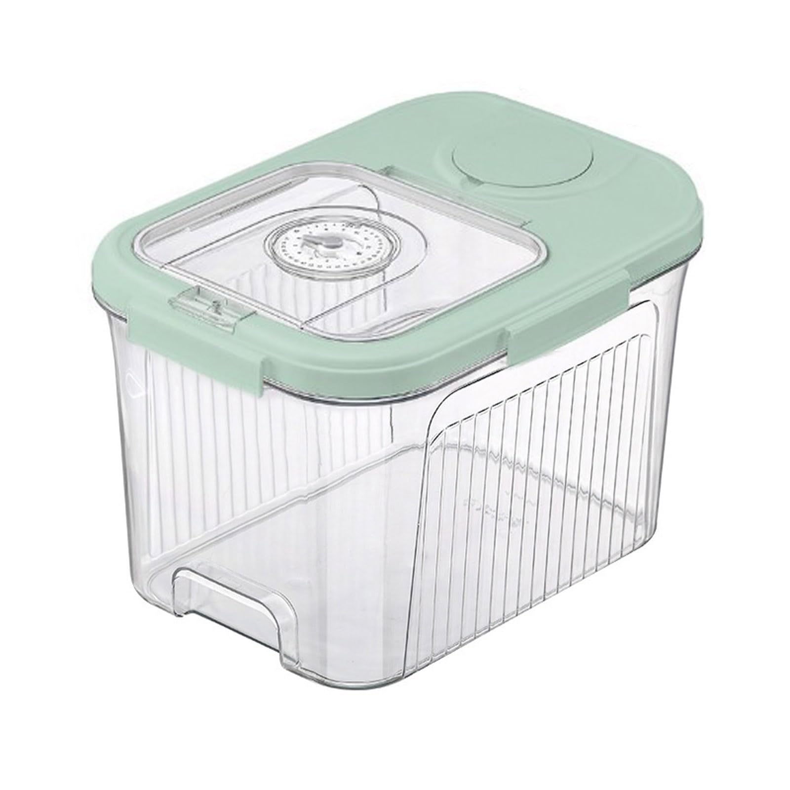 Elnwnnkc Grain Rice Storage Bin Clear Proof Dustproof Organizer Holder for Pet Food Flour Green Bean Organization Kitchen Storage Box