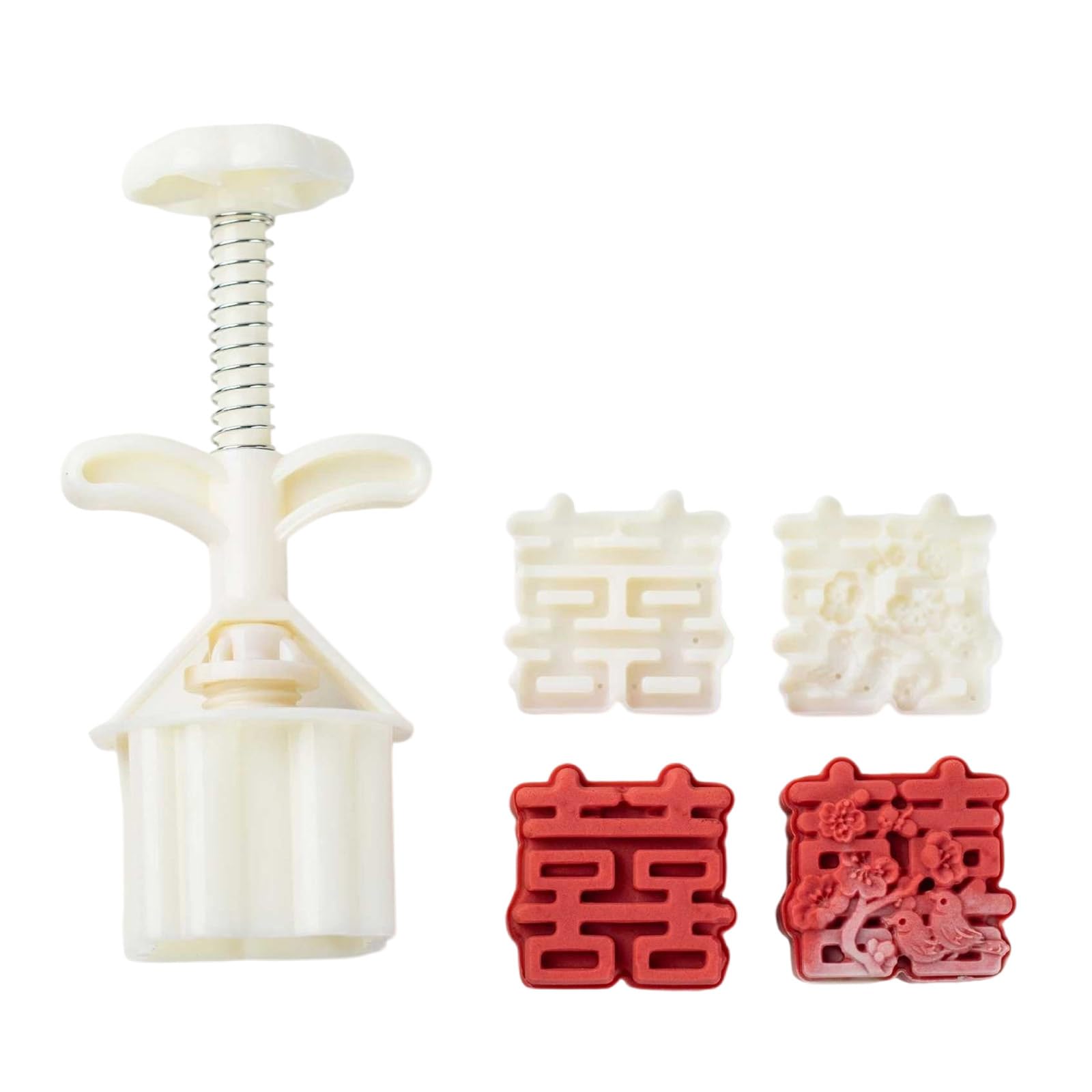 Hsioluted MidAutumn Festival Dessert Maker Baking Tool 3D Magpies Pattern Dessert Molds Hand Press Mold Plungers Pastries Tool Magpies Pattern Molds for Baking