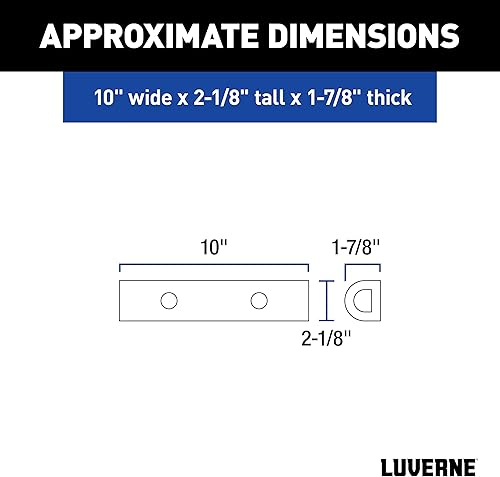 Miniatura 2 de LUVERNE 2090615 Protector de parachoques de goma universal de 10 pulgadas, tira de carga de muelle de carga, parachoques trasero