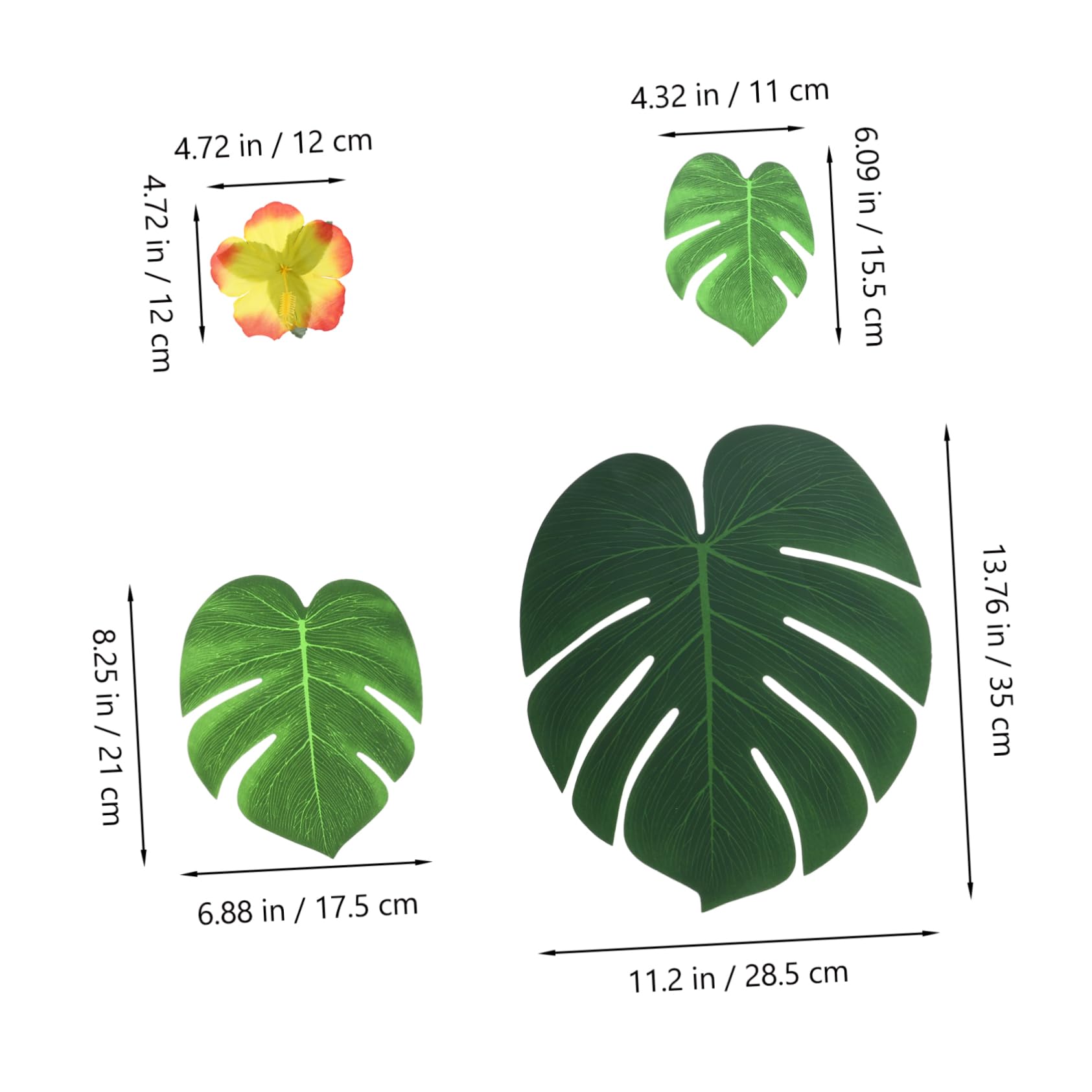 Alipis Adornos De Simuladas Decoraciones De Mesa para Fiestas Hawaianas Accesorios Fotográficos Luau