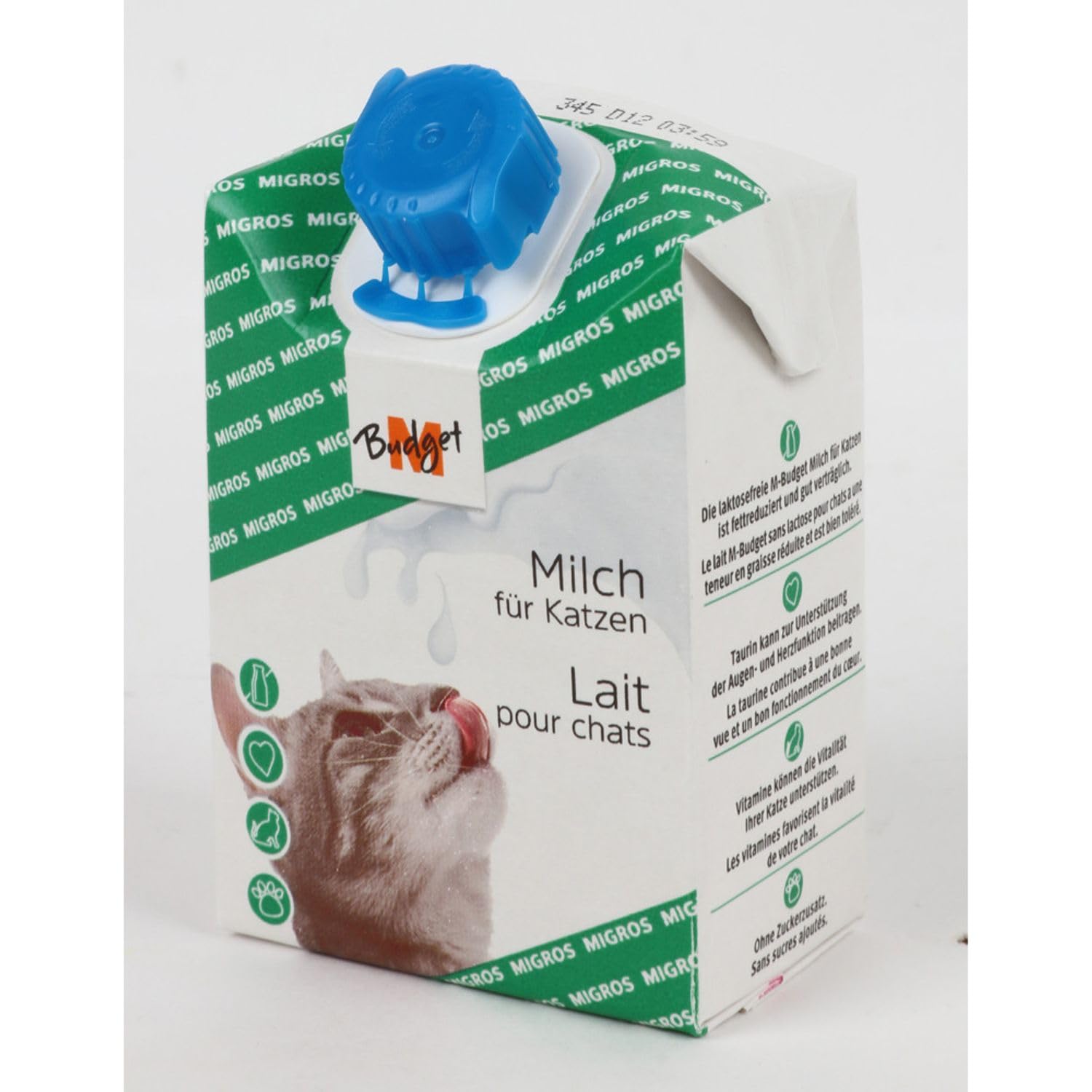 BURI 18x 200ml Katzenmilch Milch für Katzen ohne Zuckerzusatz laktosefrei fettreduziert mit Taurin und Vitaminen Leckerli Leckerlis Katze Milch Snack gut verträglich Vorratspackung 18 Stück = 3,6L