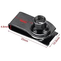 Vista 3 de OAUTOO Surtido de 20 juegos de pernos y tuercas en U M8-1.25