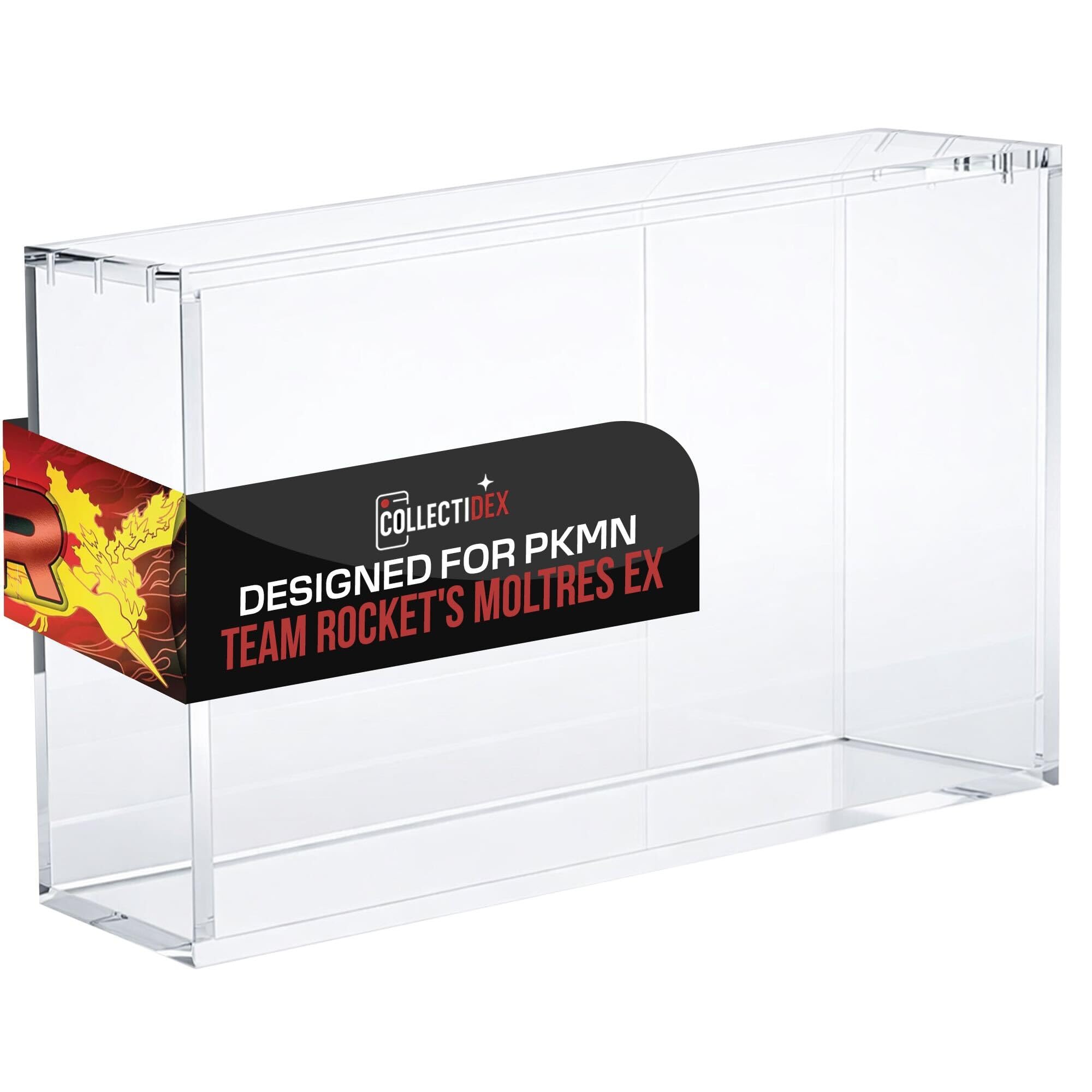 Acrylic Display Case for Team Rocket's Moltres ex Ultra-Premium Collection UPC with Magne…