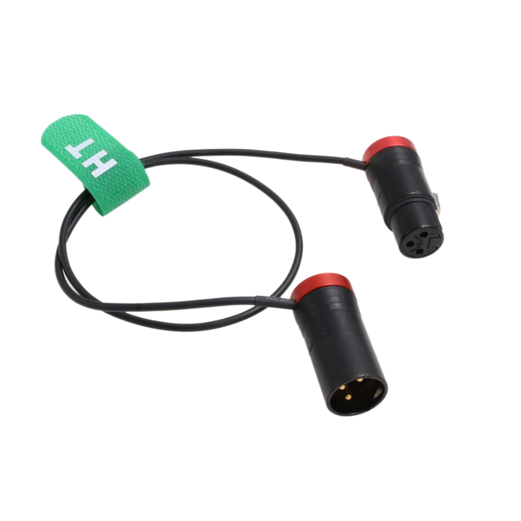 Cable de Audio para Dispositivos de Sonido de cámara con micrófono 888 633 Zaxcom Zoom Grabadora de Audio XLR de bajo Perfil 3 Pines Macho a Hembra Rojo 20"