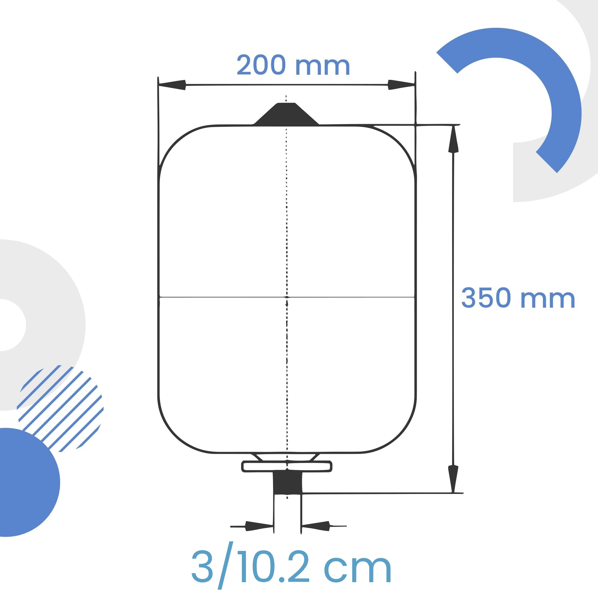 Vase d'Expansion Sanitaire (8L | Bande de montage)