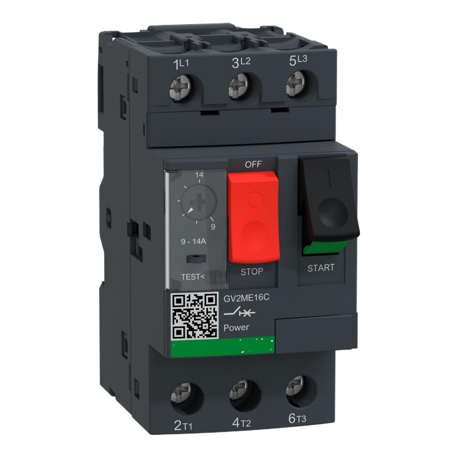 GV2M16 GV2ME16C GV2-ME16C GV2ME16 Motor Circuit Breaker, GV2, 3P, 9-14 A, Thermal Magnetic, Screw clamp terminals