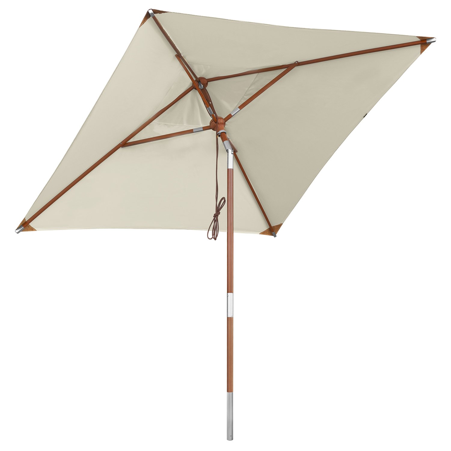 anndora Sonnenschirm Knicker 2 x 2 m eckig Gartenschirm mit Knickgelenk wasserabweisend - Farbwahl