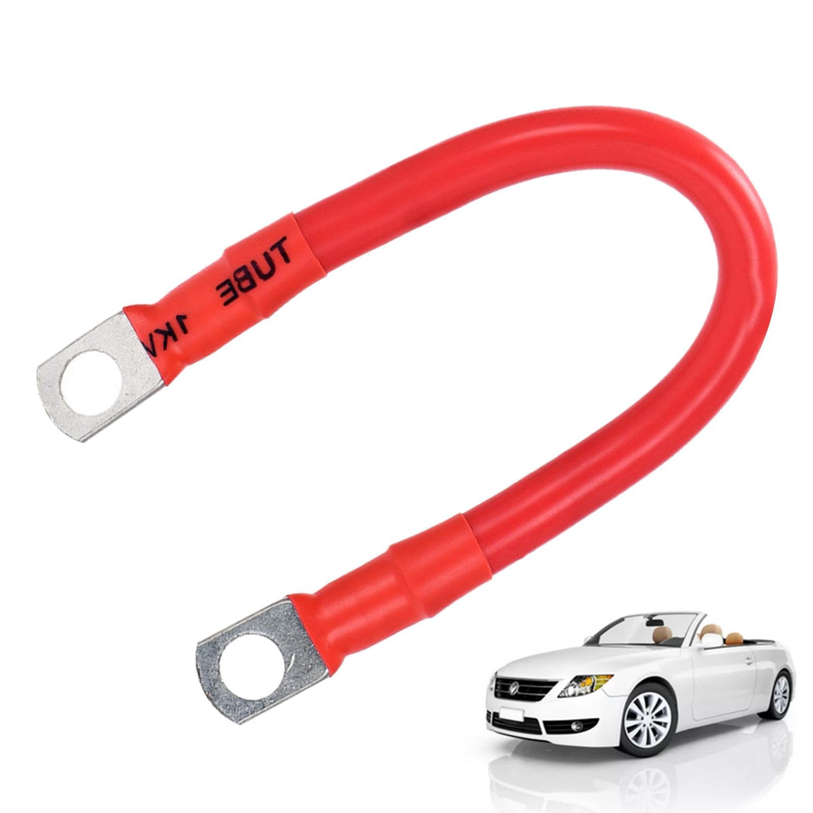 2AWG Batteriekabel 50cm Mit Klemmen - Flexibel Für Auto Marine Solar