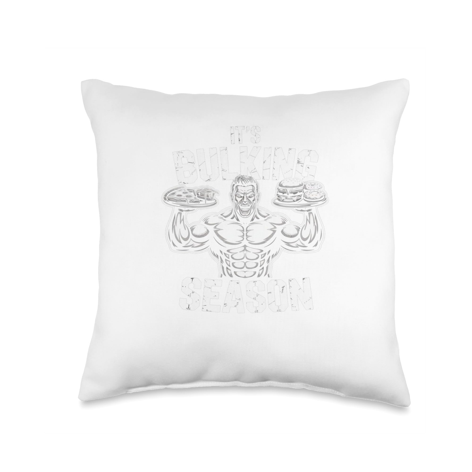 It’s Bulking Season Gym Design Throw Pillow 16x16