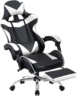 GuanXian Nueva Silla de la Oficina del Juego de los hogares de PVC Sillón Ascensor y función giratoria sillas ergonómicas Silla de la computadora de Oficina WCG Gamer (Color : Beige)