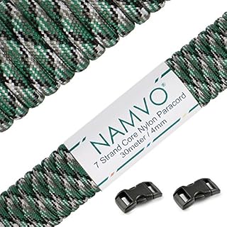 Namvo 550 Paracord Mil Spec Type III 7 strand parachute cord Total Length 100ft/30 Meters Spots/Stripes/Camouflage 