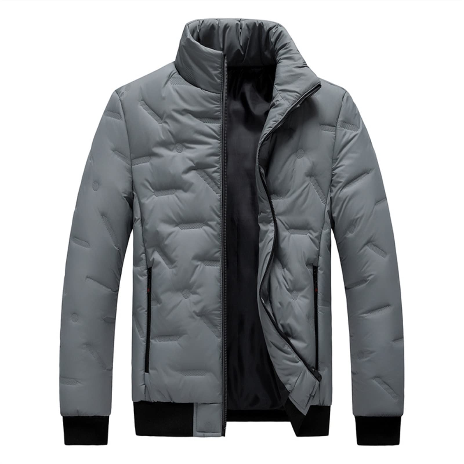 YESKIT Men Down Jacket, Grey Jacket Men Autumn Winter Thicken Warm
