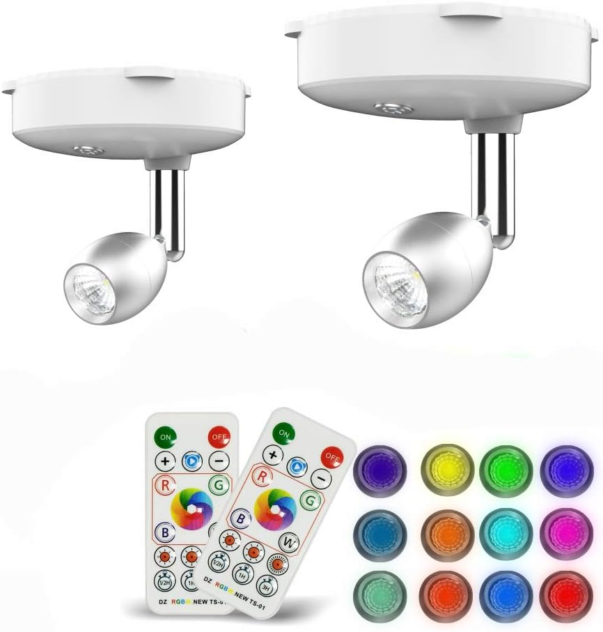 Lights & Lighting 2 head portable accent recharging spot light wireless