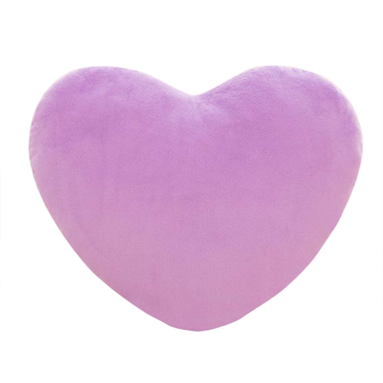 Heart Pillow Cuddle Cushion - 3D Teddy Bear Fleece Super Soft Fluffy Filled Warm Home Decoration Gift for Loved One Valentine Day (Purple, 40cm)