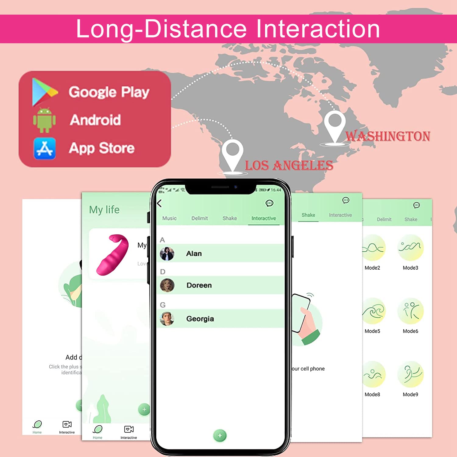 Vîbràtóreper Donna Púntó G Mini Vîbràtóre Vîbràtóri Clídórídè Dónnà Vîbràtóreper Dónnà Telecòmando Dîstanza App còn Intellîgente Bluetóóth per Smart Phone iOS e Android,10 Modalità