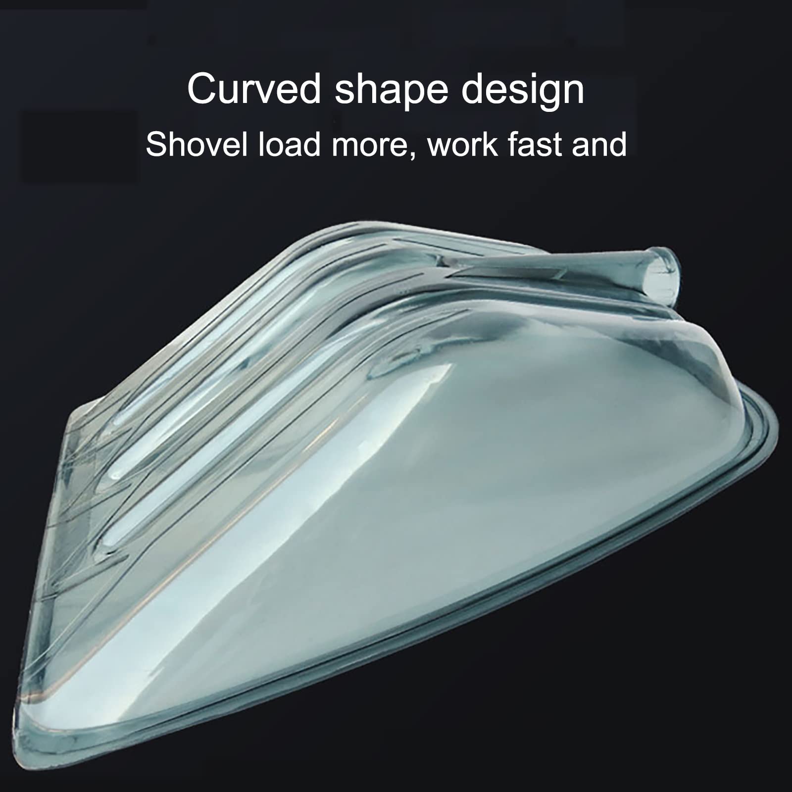 Pala de nieve, cabeza de pala, palas cuadradas con mango recto de madera, pala de nieve de polipropileno transparente, resistente y duradera, fuerte capacidad de carga, para camino de entrada, jardí