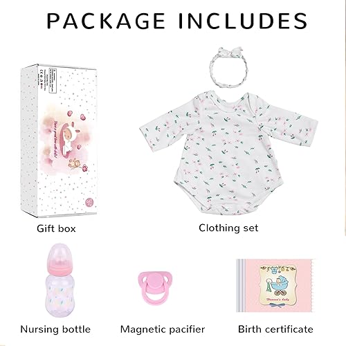 Miniatura 9 de SCOM Muñecas de bebé Reborn realistas Meadow de 18 pulgadas + Selina 19 pulgadas Muñecas de bebé Reborn realistas