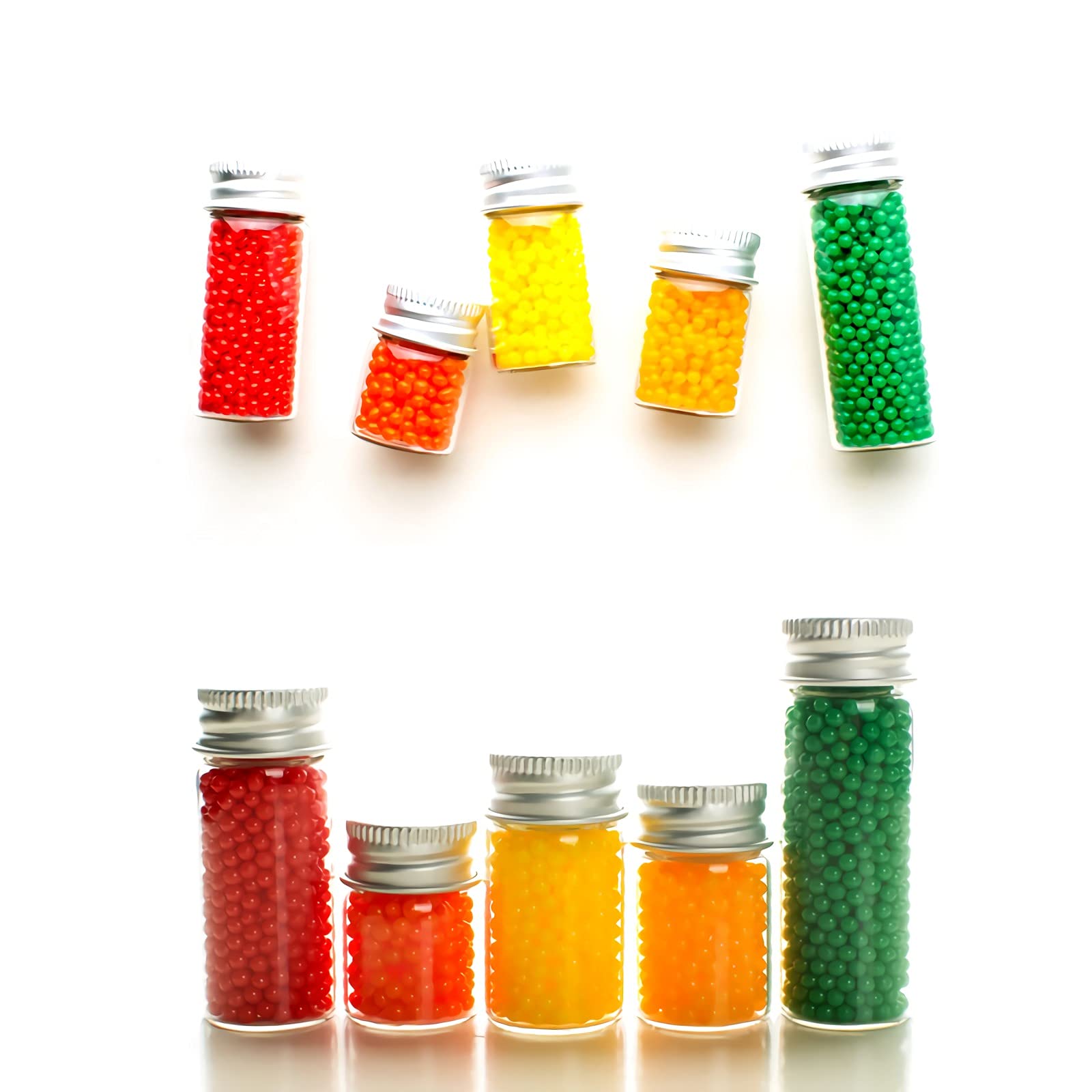 100 Stücke Gläschen mit Schraubverschluß 25ml Glasfläschchen Gläser Leere Transparent Flaschen für DIY Aufbewahrung,Candy Flasche