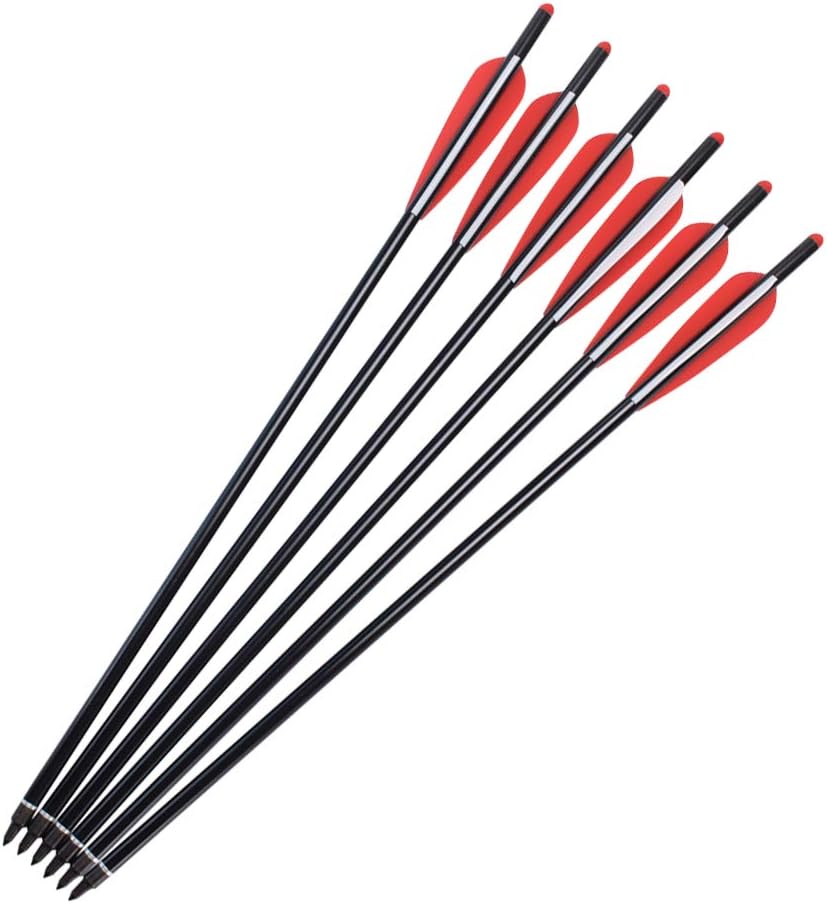 10 Crossbow Bolts Aluminium Bolts Arrows Red for Crossbow 16" OVP