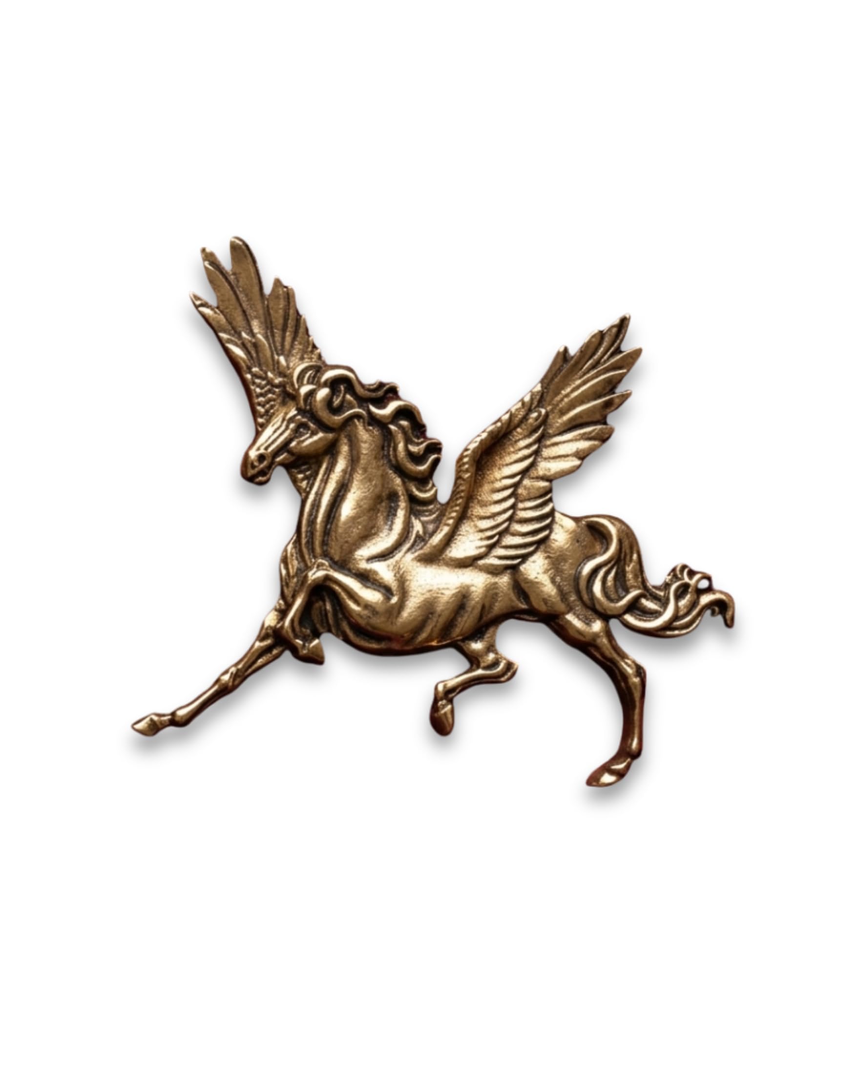 Pegasus Winged Brooch for Men, Antique Gold Finish Brass Lapel Pin with Winged Horse, Statement Accessory for Grooms, Sherwani, Bandhgala, Suit, Blazer,Wedding-image-46
