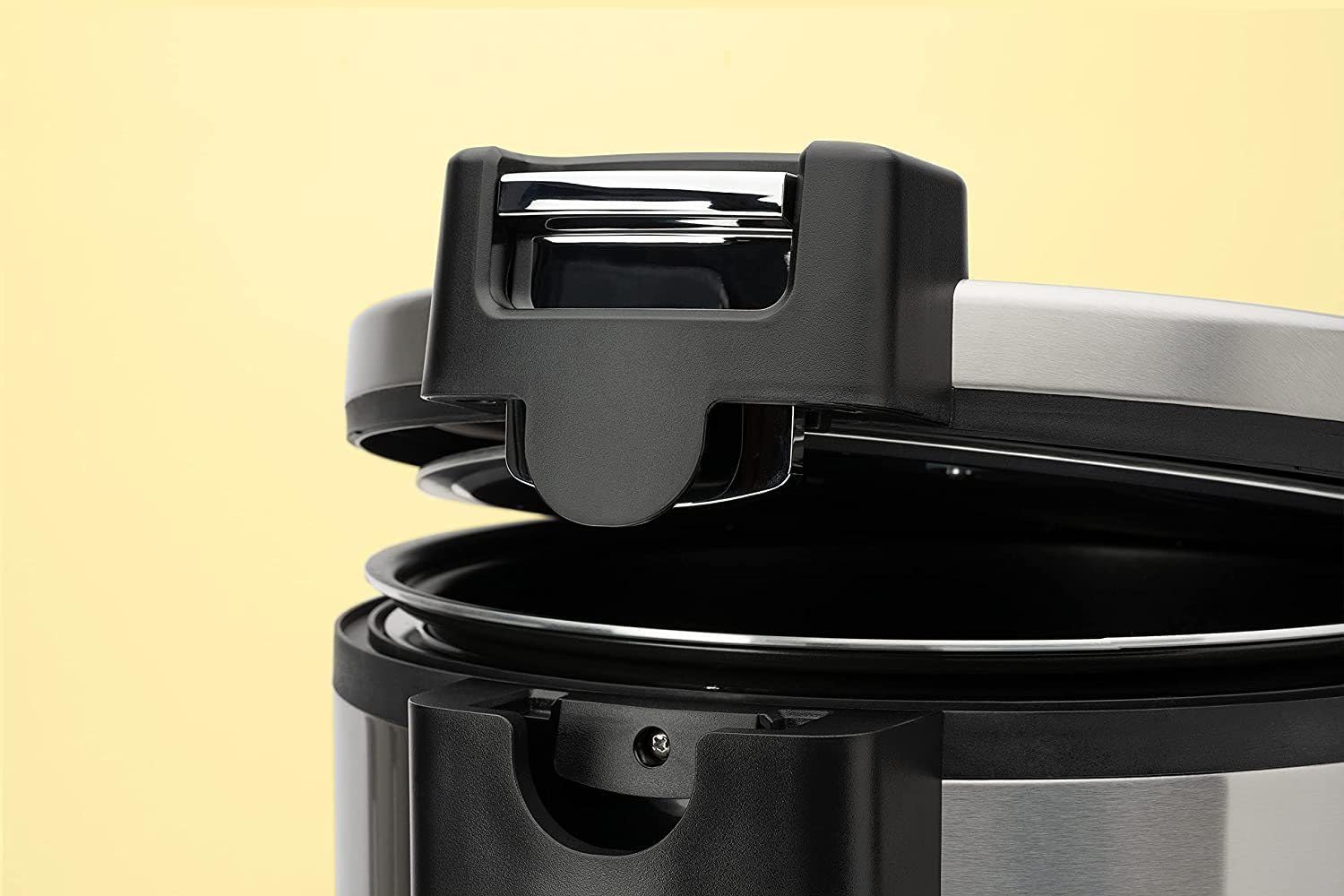 REISHUNGER Gastronomie Reiskocher - für bis zu 32 Portionen - 5,8 L - Edelstahlgehäuse mit doppelter Antihaftbeschichtung - Warmhaltefunktion & Timer - 3 Programme, Einfache Bedienung